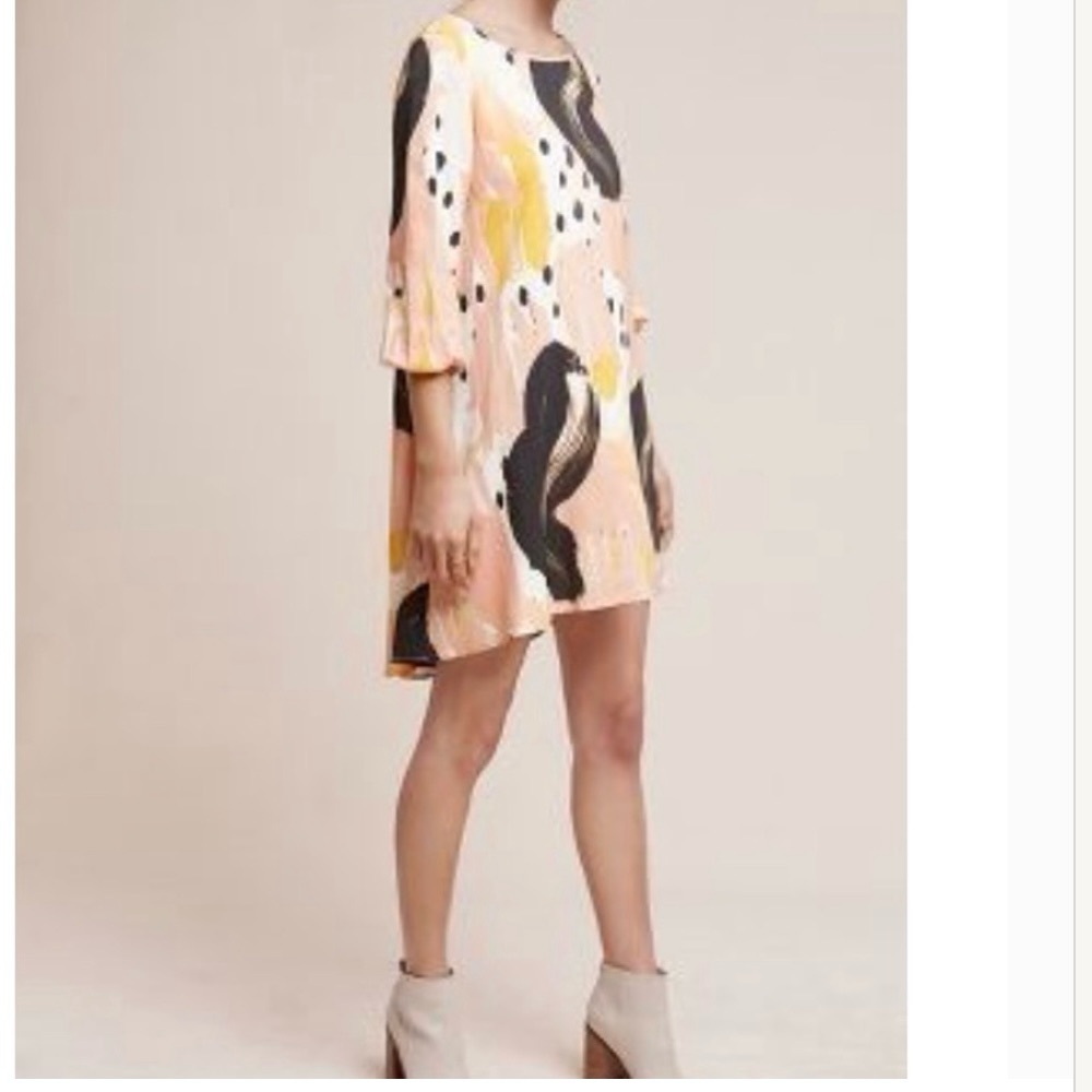 Anthropologie The Odells Painterly Dress Sz S